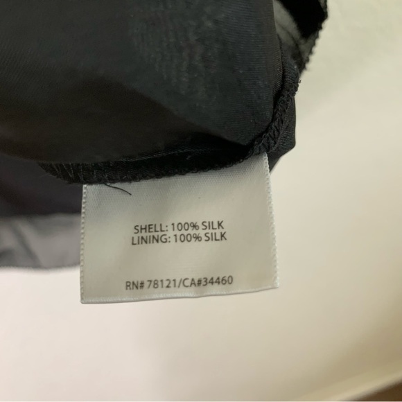 Eileen fisher Womens black layered sleeveless 100% silk dress M - Picture 5 of 6